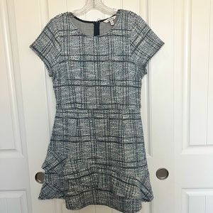 Speechless plaid short sleeve stretchy knit dress